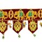Indian Fabric Door Toran 36 Inch Bhandarwal Hanging Valance Elephant Velvet Traditional Wall Decorative for Window Home Temple Decor Wedding Diwali Navratri Puja Housewarming Decorations